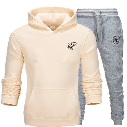 Men's sports suit hooded sweatshirt suitable for gym  casual  summer   fashionable street sportswear