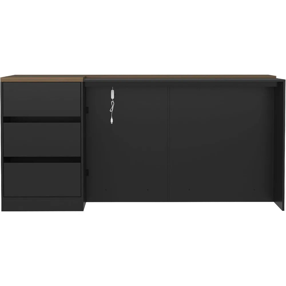 77.6" W Large Kitchen Island with Storage