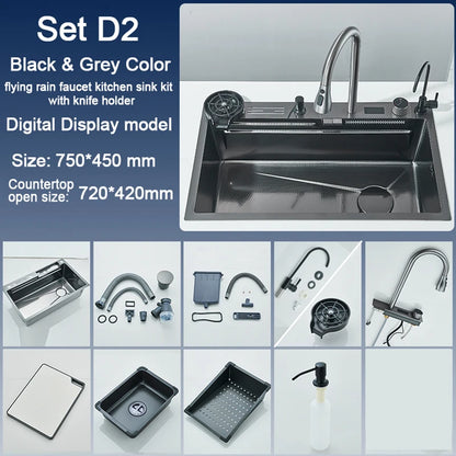 304 Stainless Steel Kitchen Sink with Digital