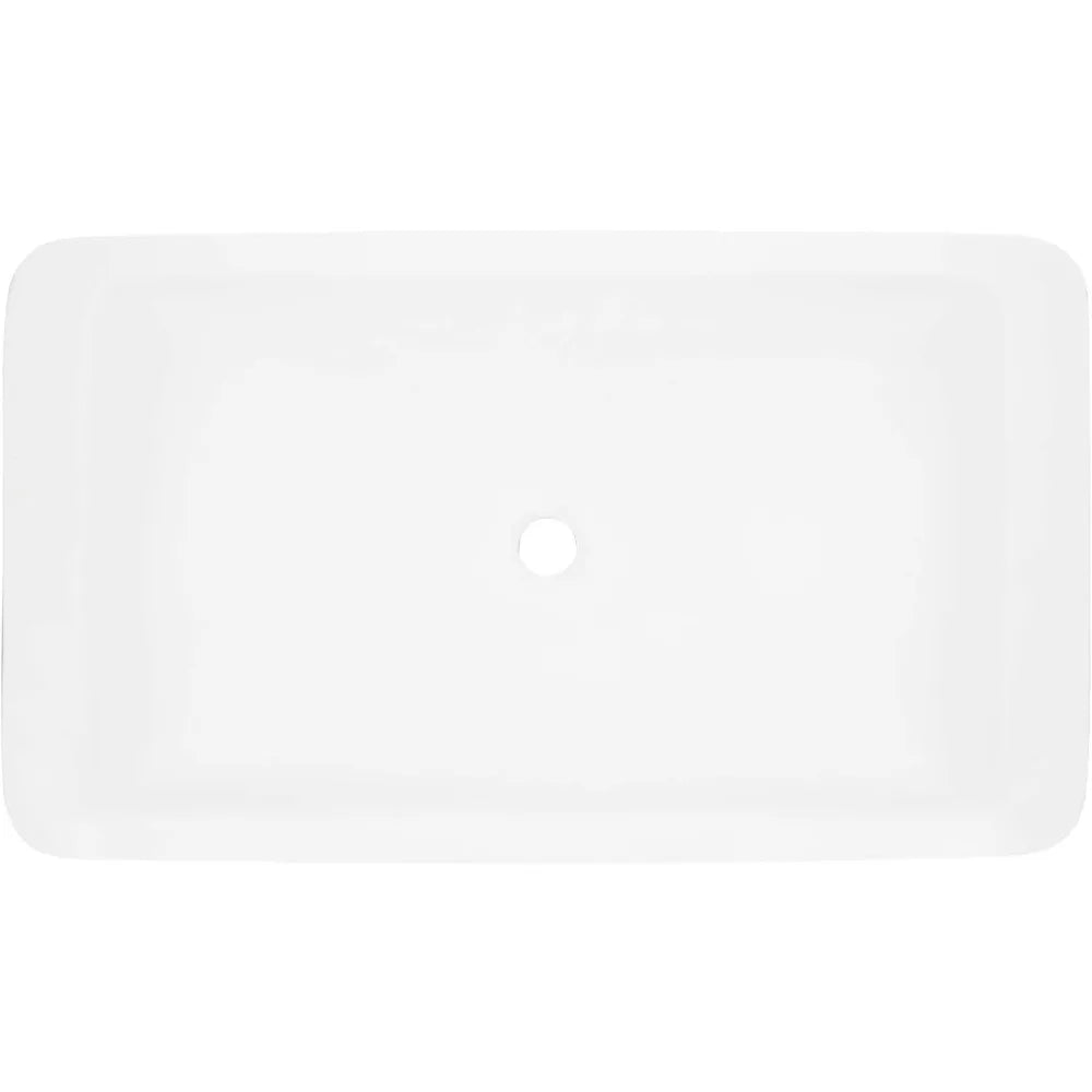 289330 Alanna 31" Resin Vessel Bathroom Sink - White