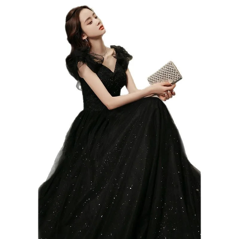 2026 New Evening Dress Dress, Women's Black,