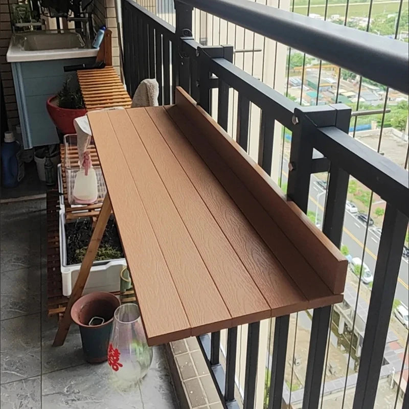 Portable Folding Desk Balcony Tables Multifunctional Hanging Railing