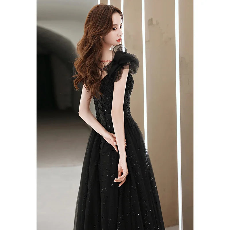 2026 New Evening Dress Dress, Women's Black,