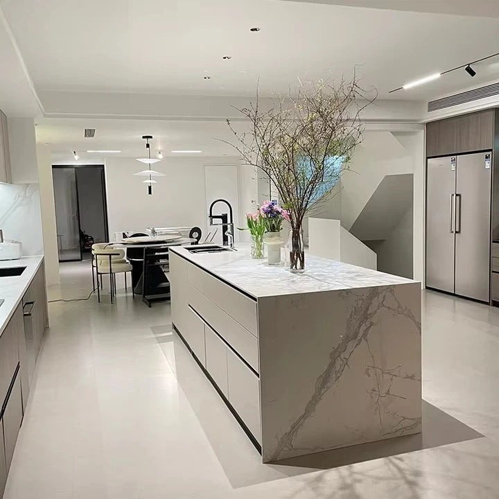 Modern Luxurious Italian Stainless Steel Metal Marble