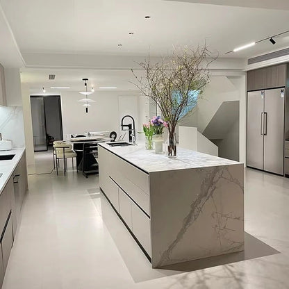 Modern Luxurious Italian Stainless Steel Metal Marble